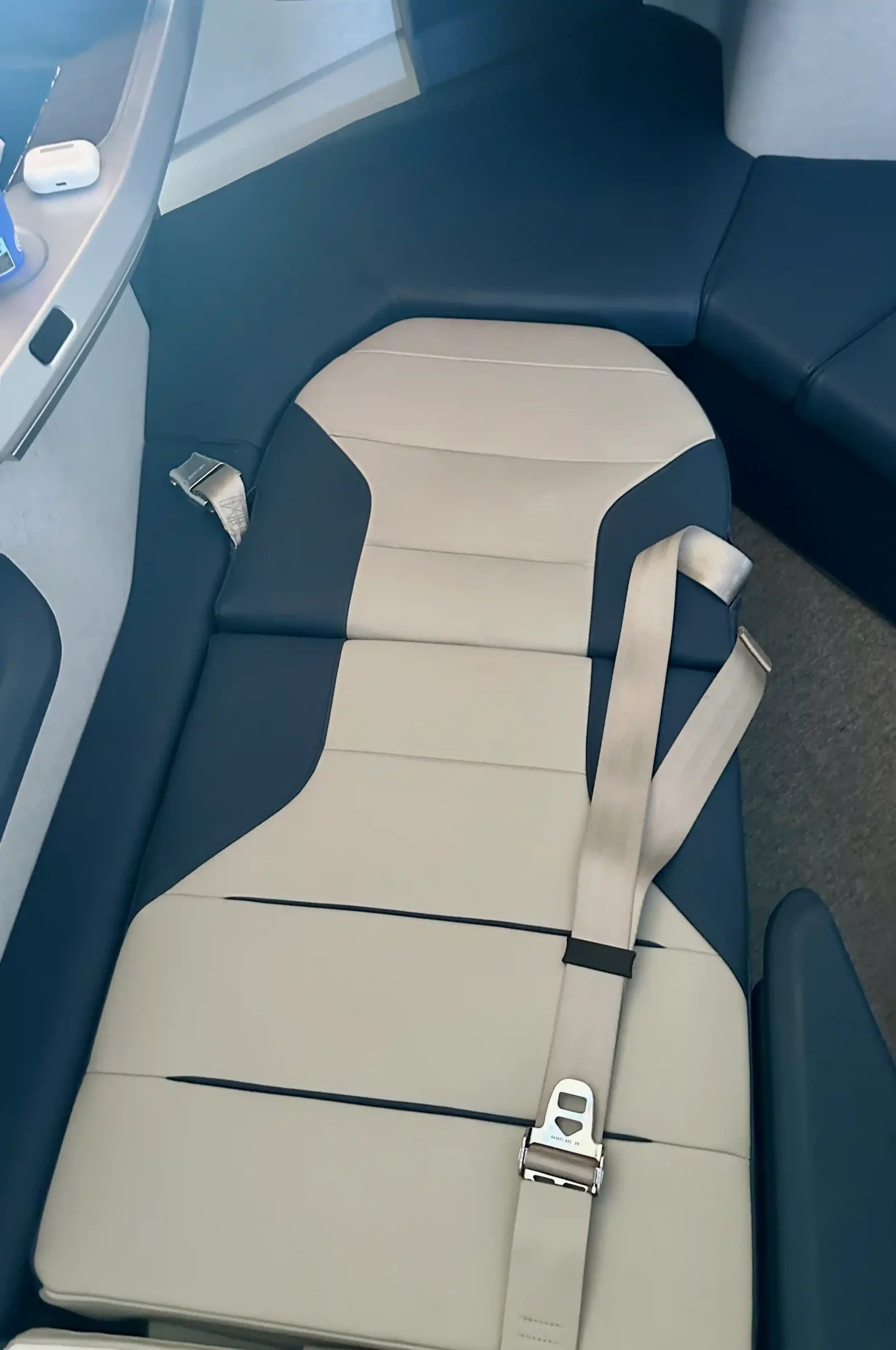 a seat belt on a seat