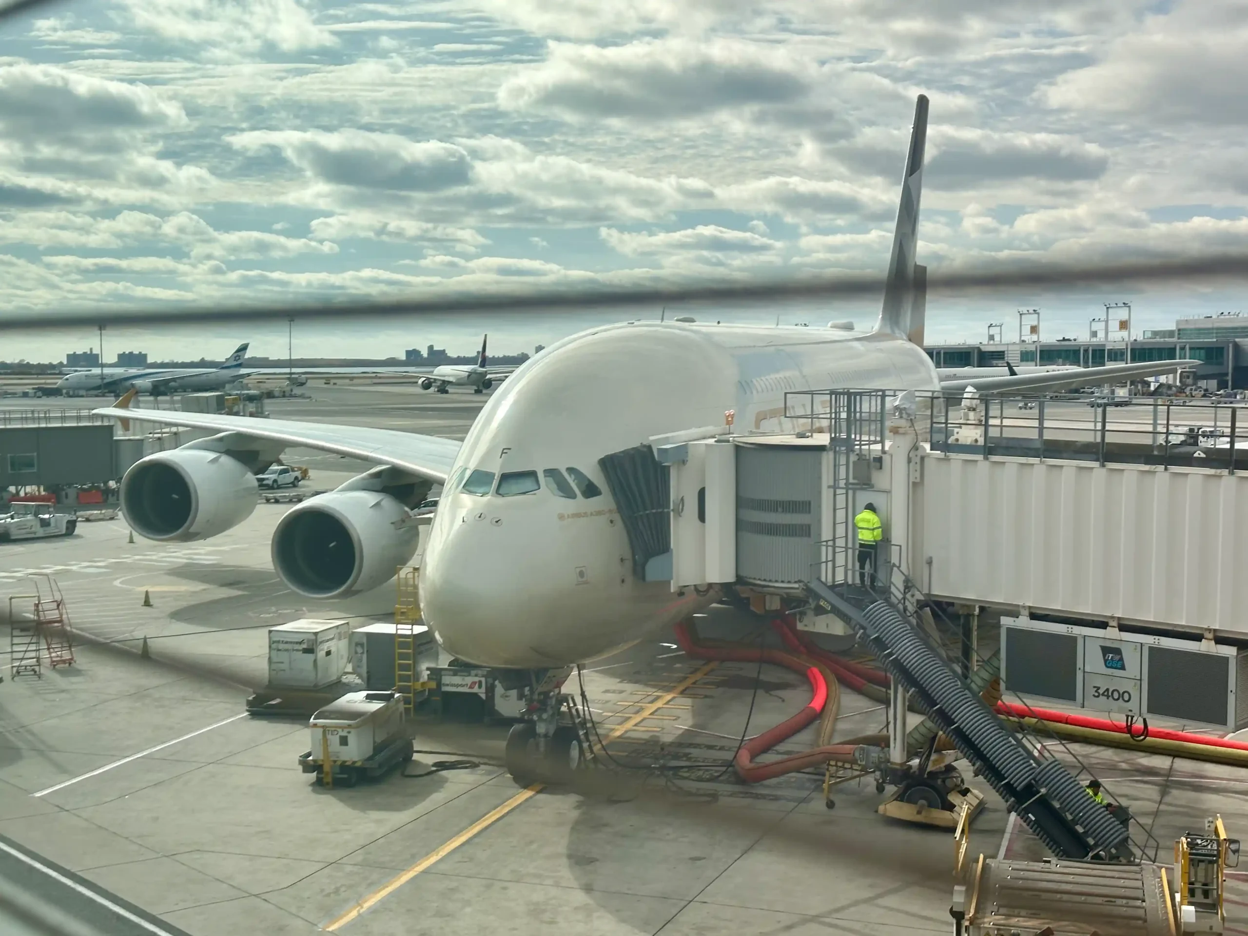 an airplane at an airport