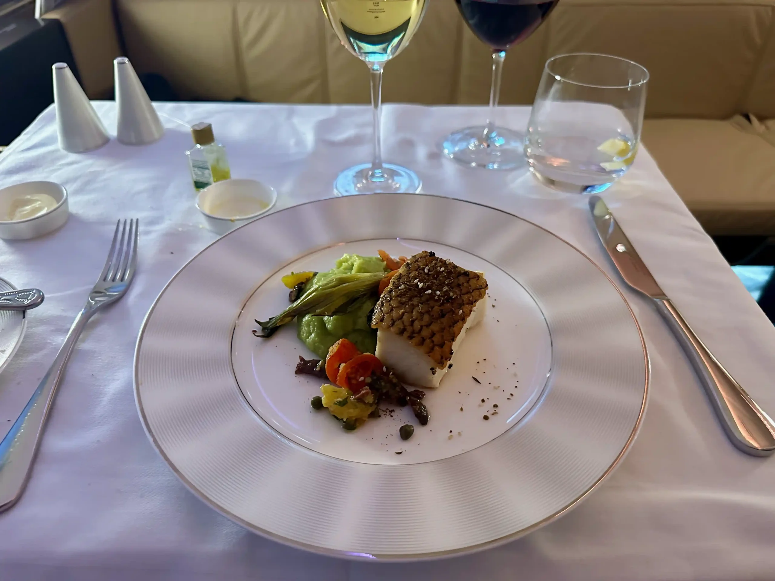 a plate of food on a table