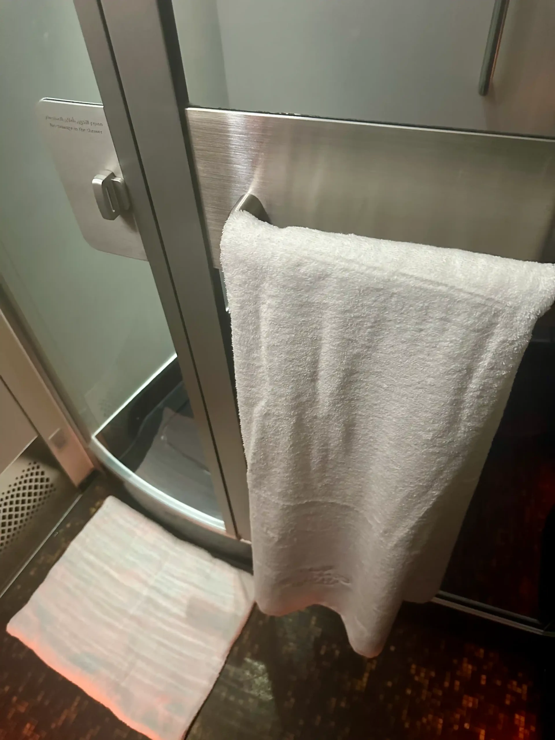 a towel from a door