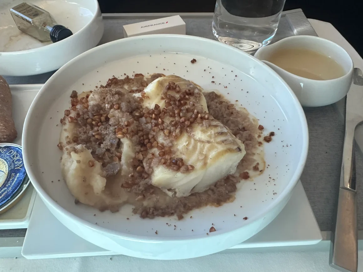 A very unappetizing lunch in Air France business class