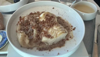 A very unappetizing lunch in Air France business class